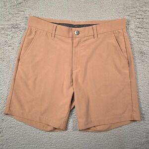 Primo Golf Shorts Mens 32 Tan Slim Fit Stretch Athletic Performance 7in
